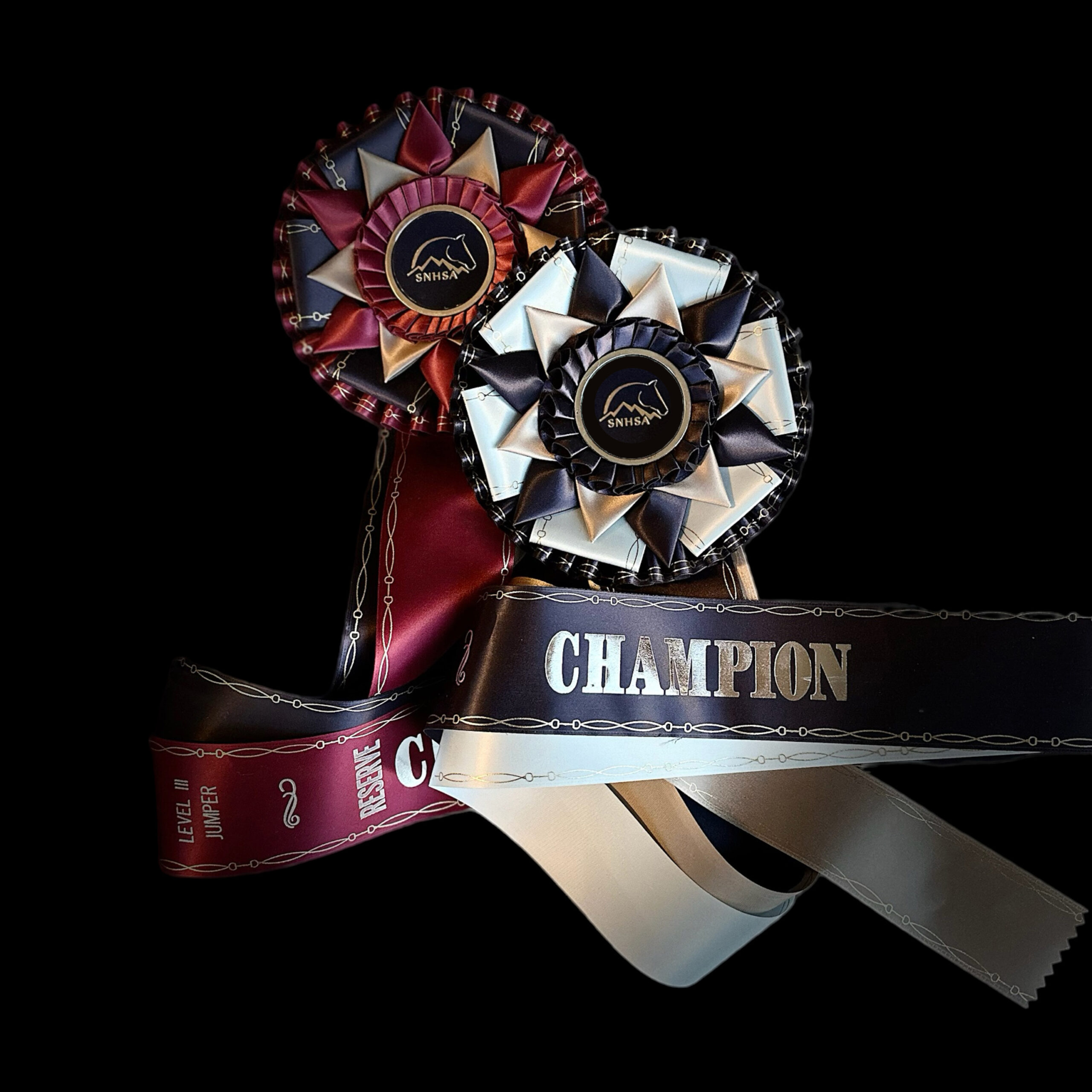 Champion and Reserve Champion ribbons