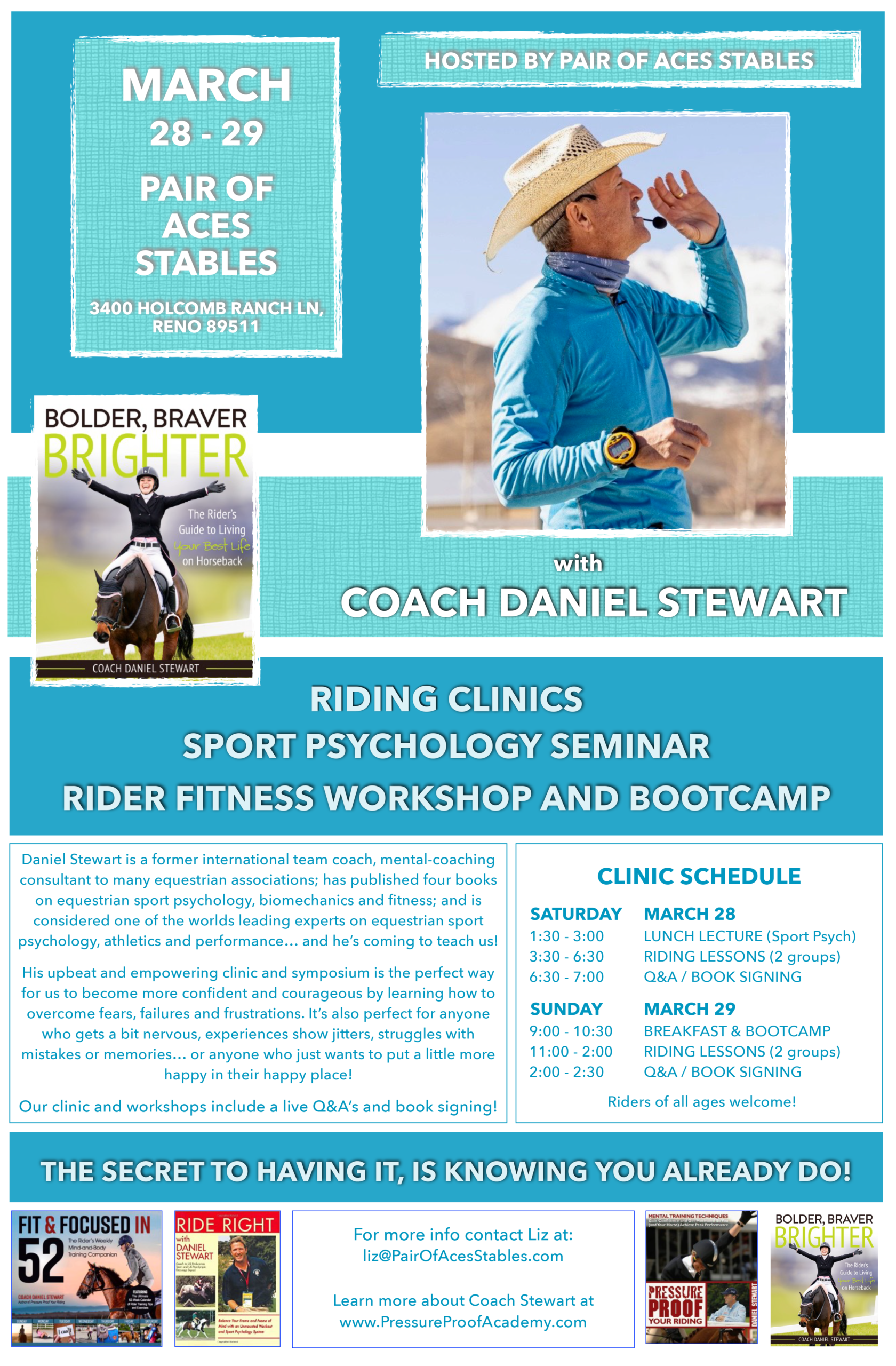 Daniel Stewart clinic flyer